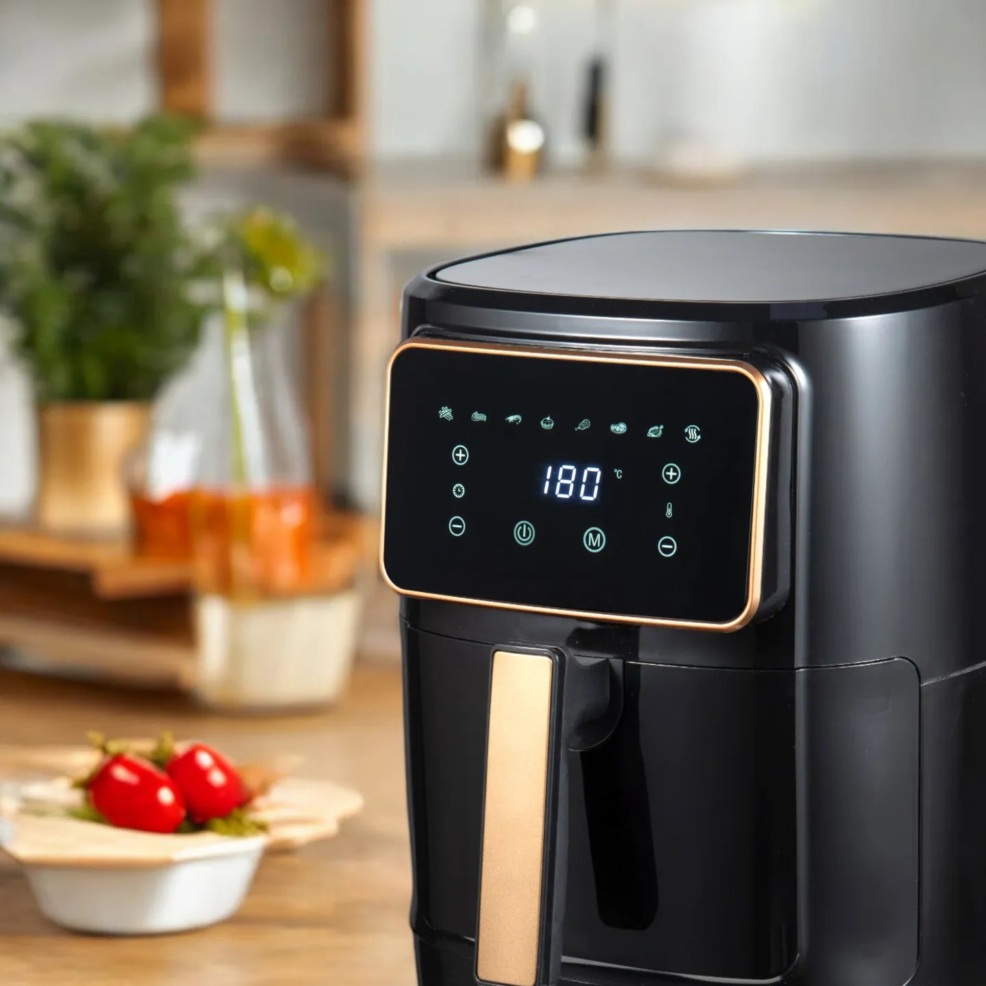 Freidora de aire COPPERLY 1800W 6,9L y 8 programas preestablecidos - Bergner